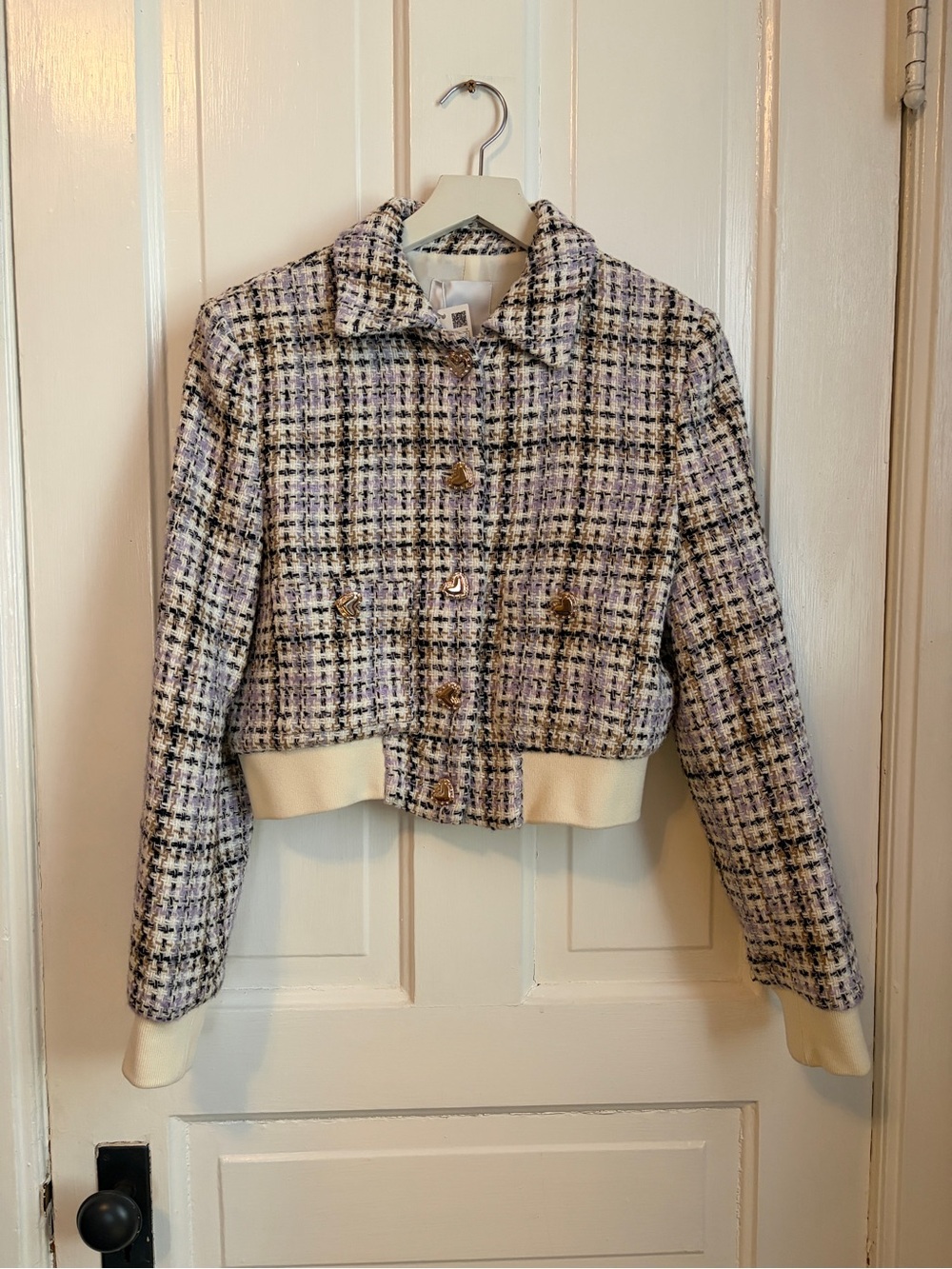 NWT Mango Tweed Bomber Jacket